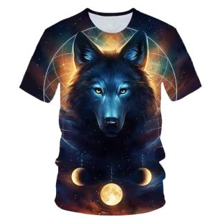 3D wolf T-shirt 002